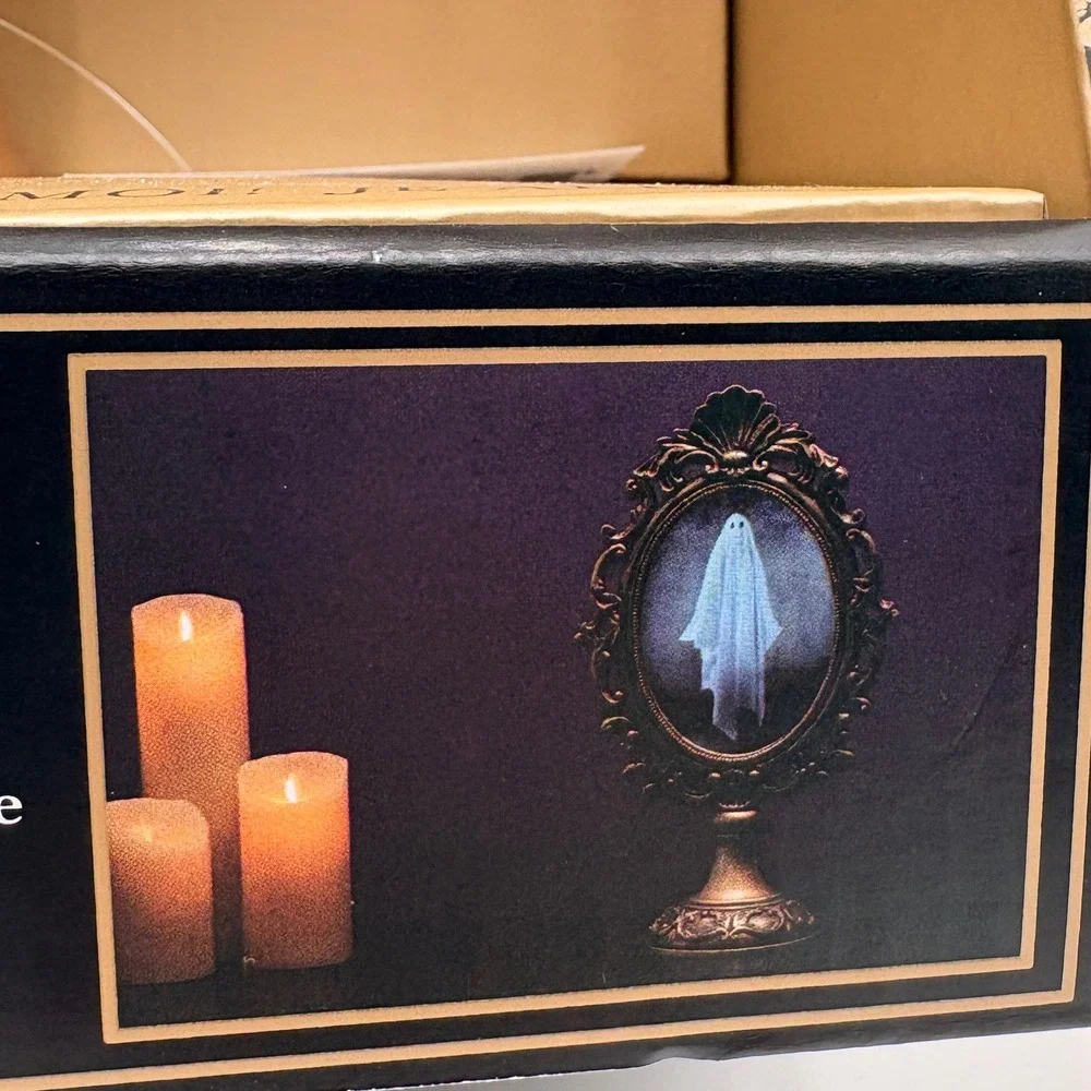 Christian Siriano New York LED Lighted Ghost Mirror Gold Ornate Halloween Decor
